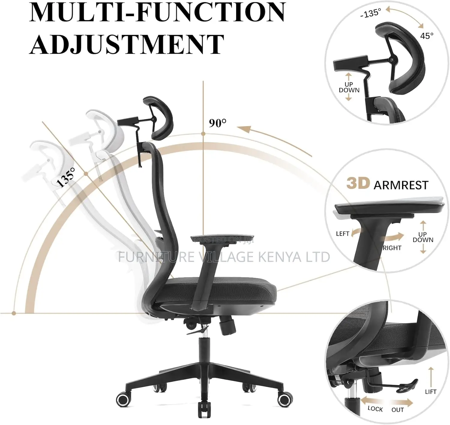 Orthopedic Office Seat Modern Office Desk Chair for Home