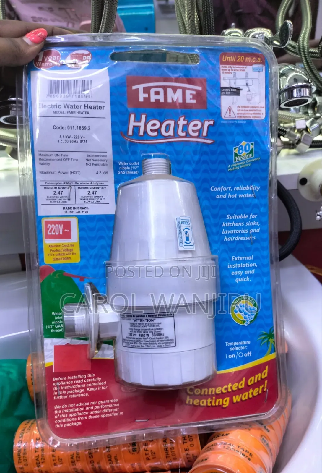 Fame Under Sink Water Heater/ Water Heater Under Sink