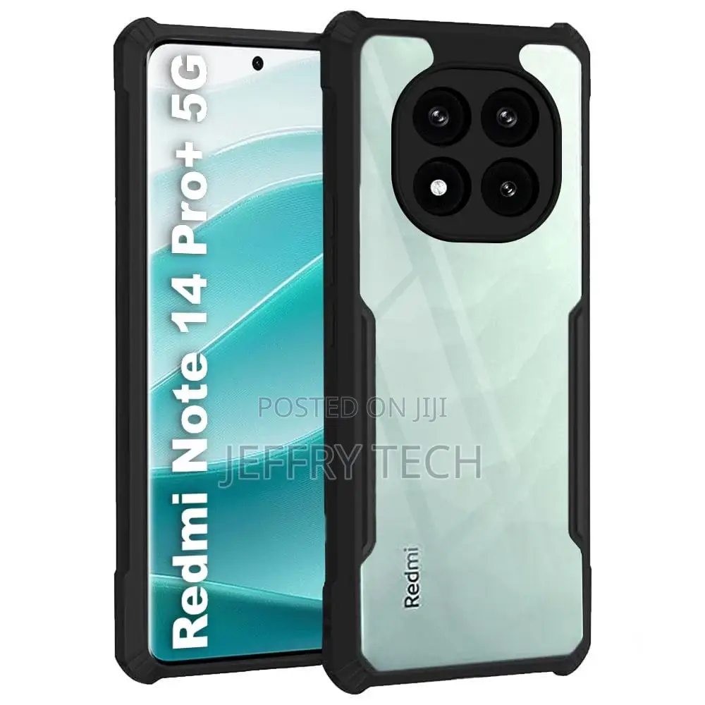 Transparent Cover for Redmi Note 14 Pro+ 5G ( Black Bumper)