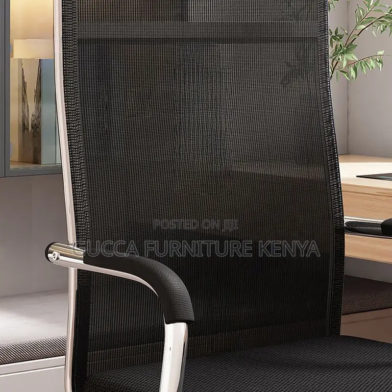 Office Chairs: Fixed Mesh Chrome Base Visitor Waiting Chair