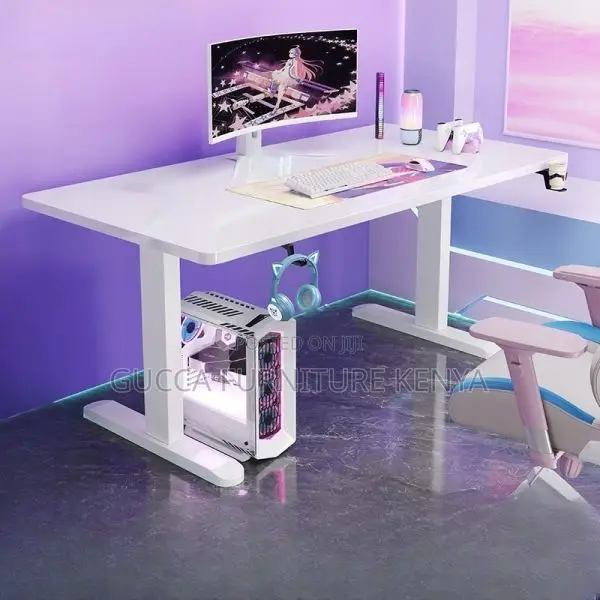 Office Tables Casual T-Frame Wooden Standing Office Desk