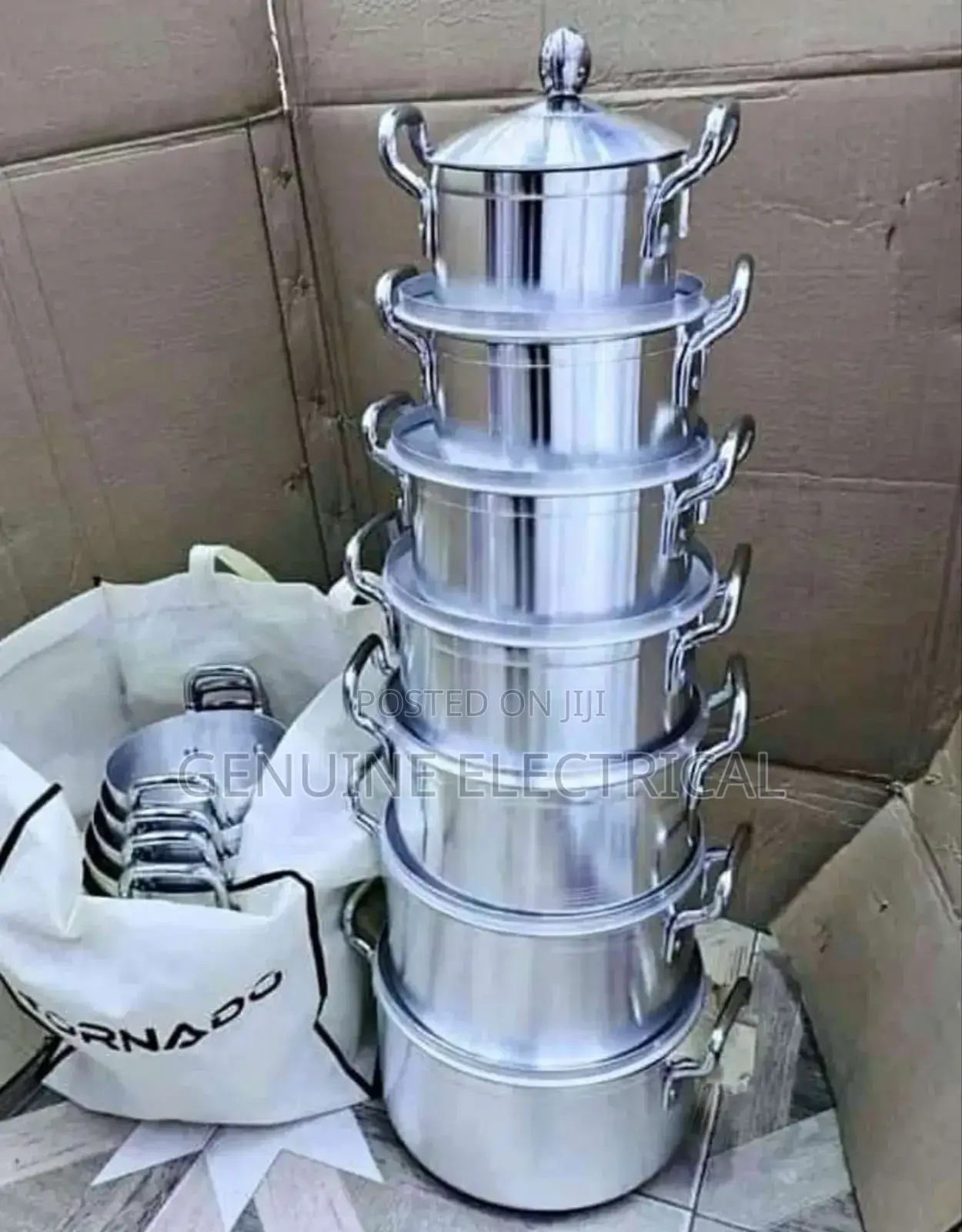 Heavy Duty -Tornado 14pcs Stainless Steel Cooking Pot Set