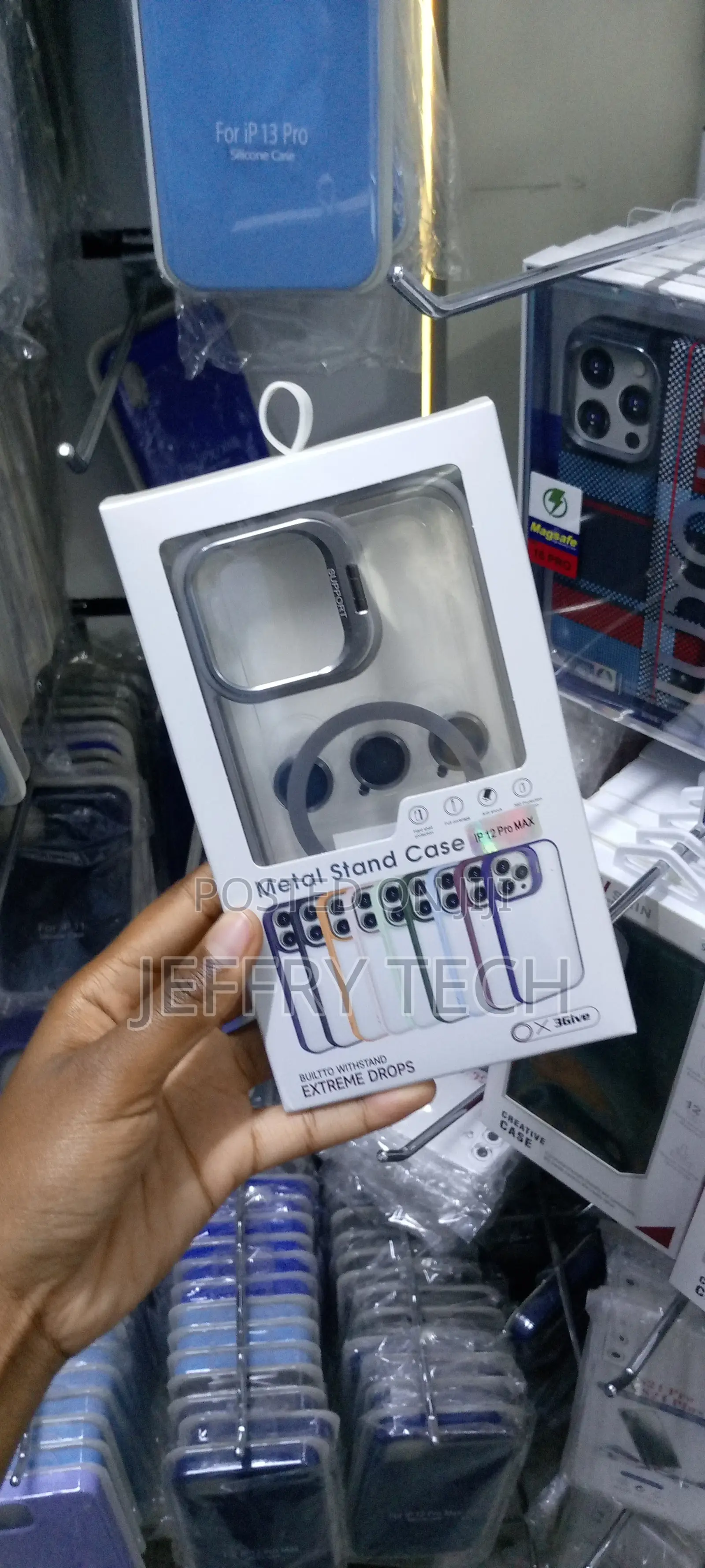 Magsafe Metal Lens Protector Stand Case for iPhone 12 Promax