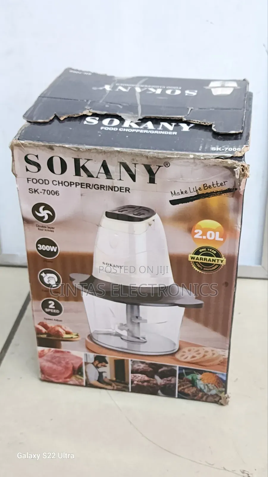 Sokany Sk-7006 Food Chopper/Grinder 2L 300W