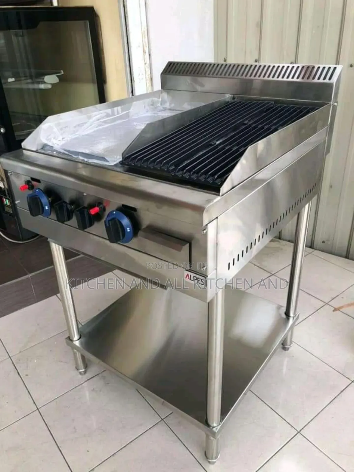 Combined Gas Controlled Grilled and Plate