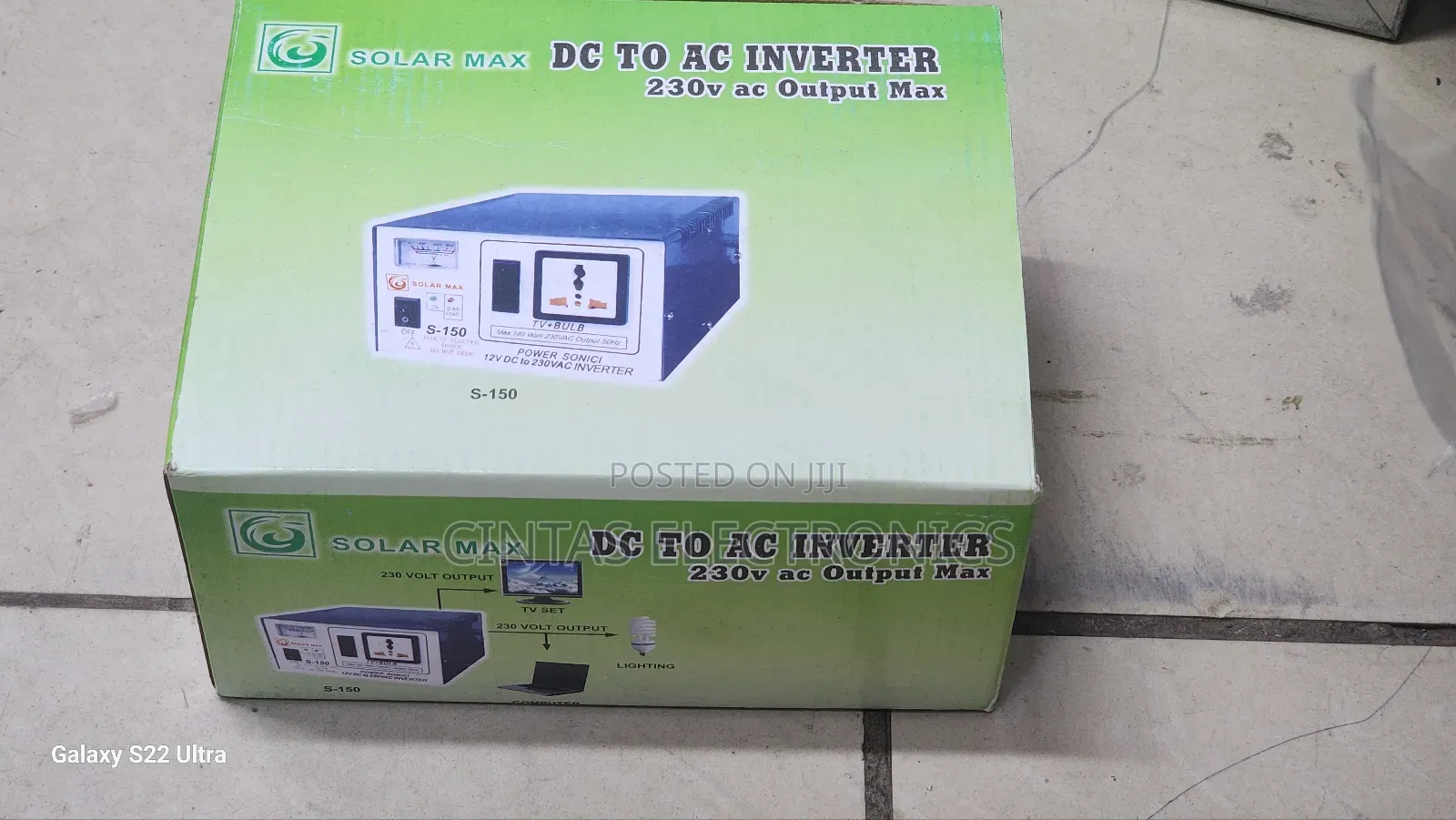 Solar Max DC to AC Inverter 230V Ac Output Max 150W