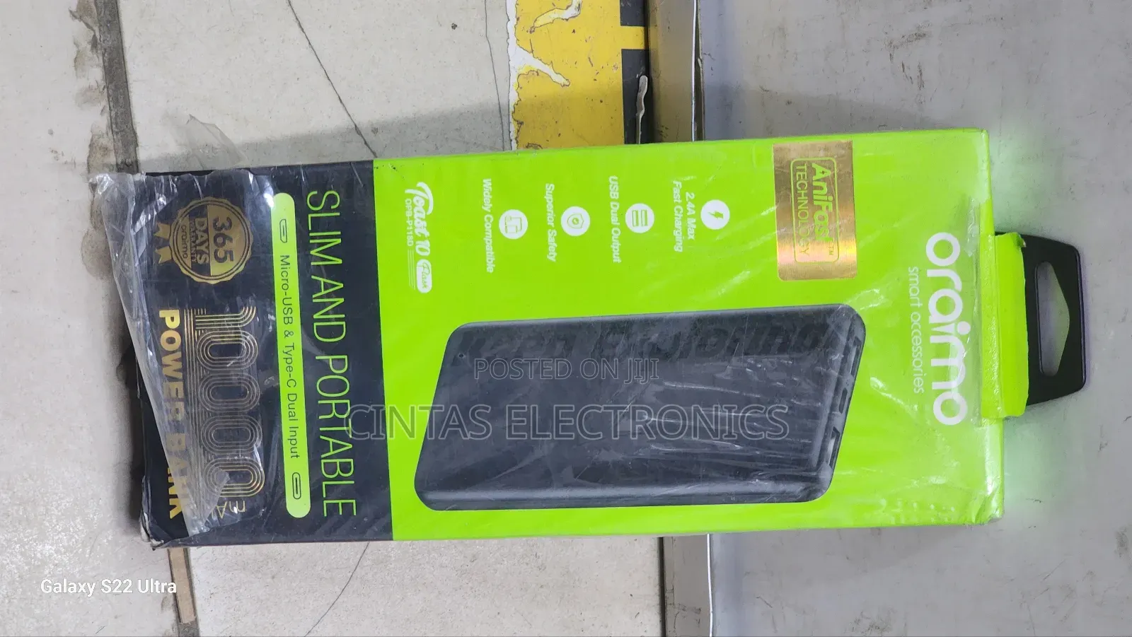 Oraimo Slim and Portable Power Bank 2.4A