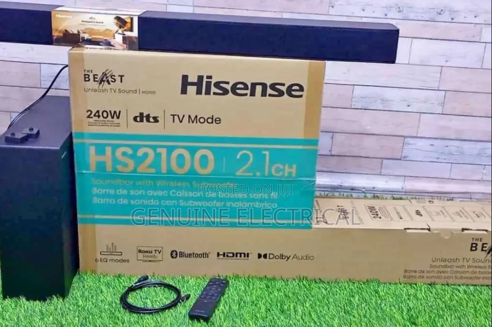 Hisense Sound Bar HS2100. 2.1. 240 Watts