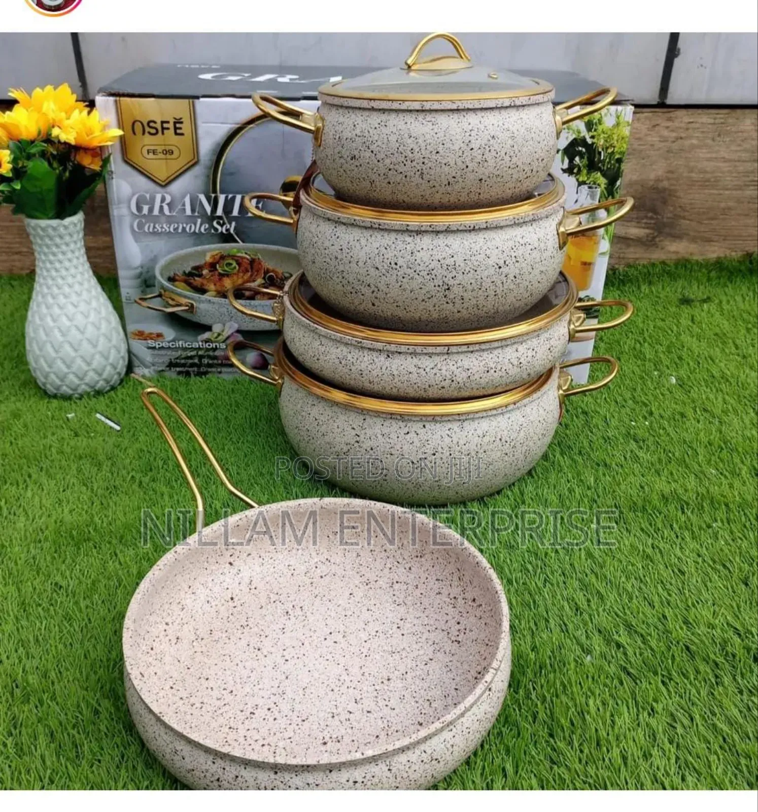 9pcs Granite Coating Kitchen Cookware Set*