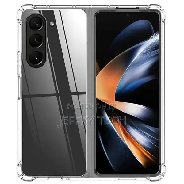 Samsung Galaxy Z Fold 5 Transparent Case With Bumper Camera