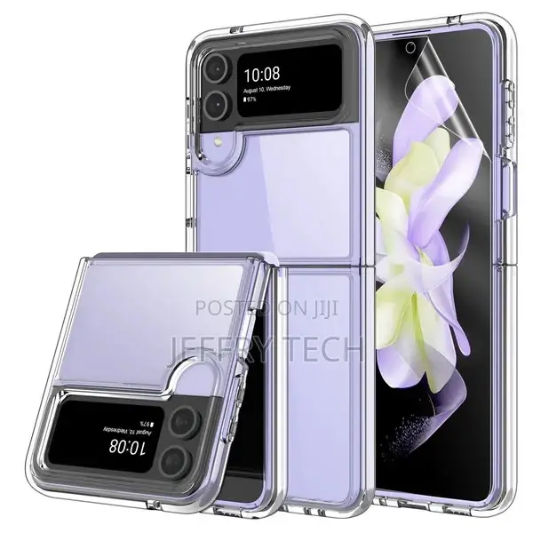 Samsung Galaxy Z Flip 4 Transparent Case With Bumper Camera