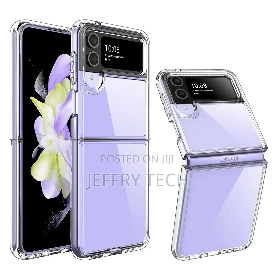 Samsung Galaxy Z Flip 4 Transparent Case With Bumper Camera