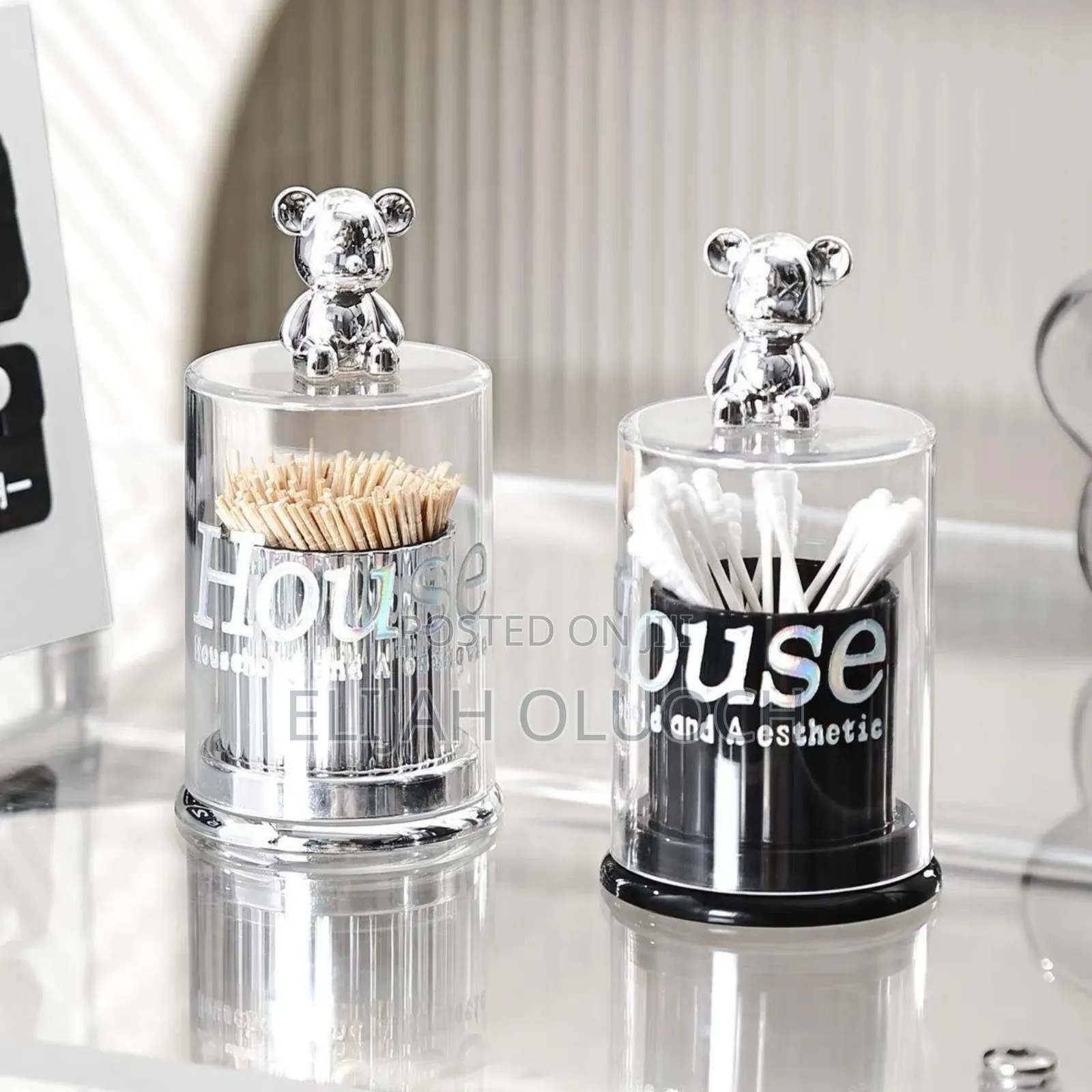 *Cute Bear Toothpick / Cotton Swab / Earbud Box
