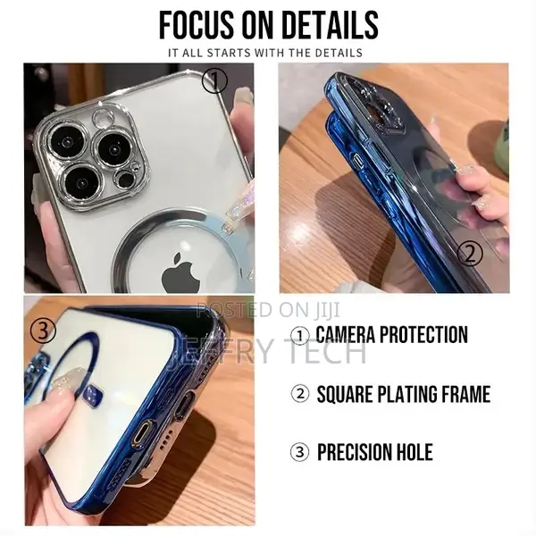 iPhone 13 Pro Transparent Electroplating Camera Protection