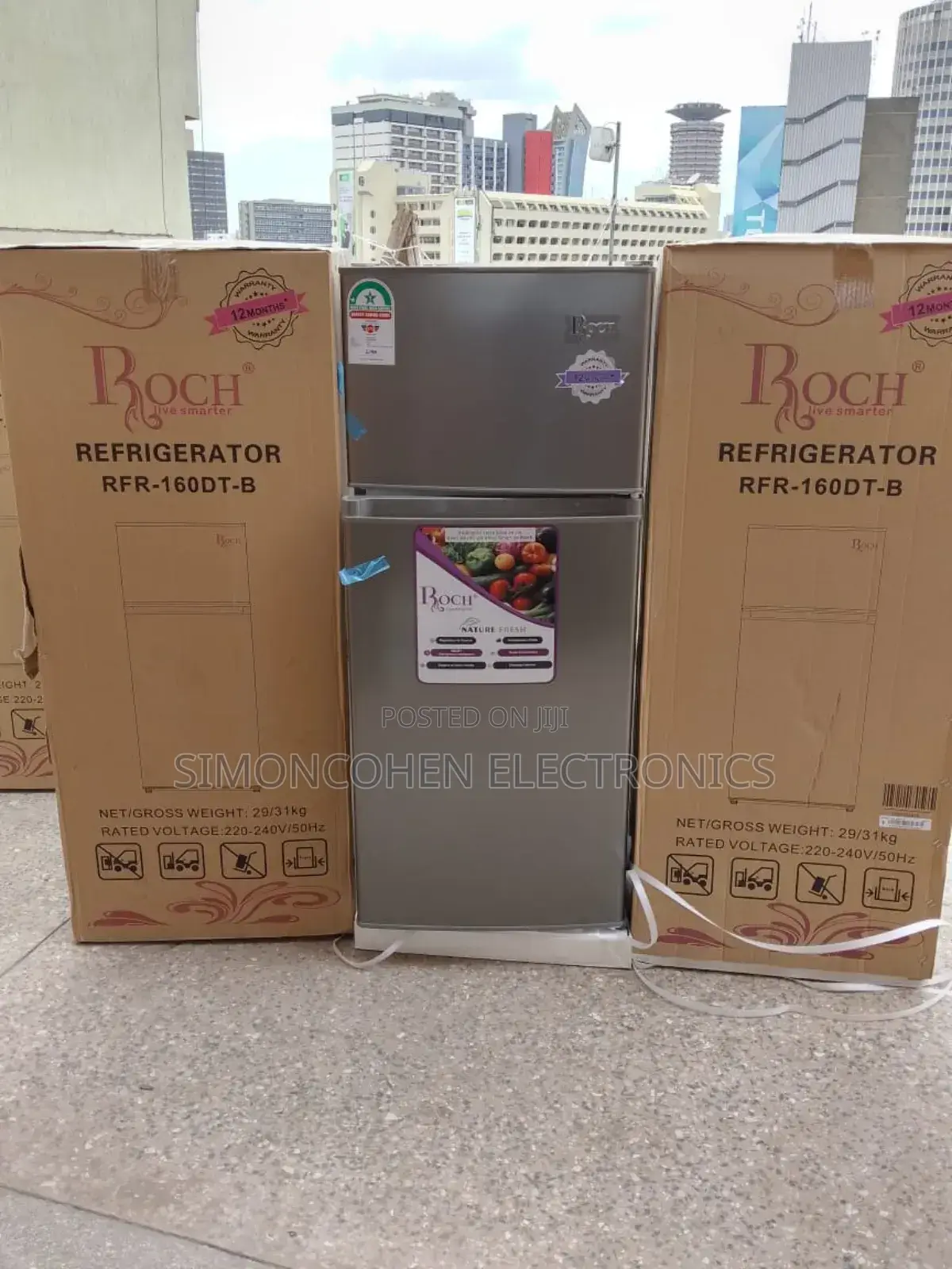 Roch 128litres Double Door Refrigerator
