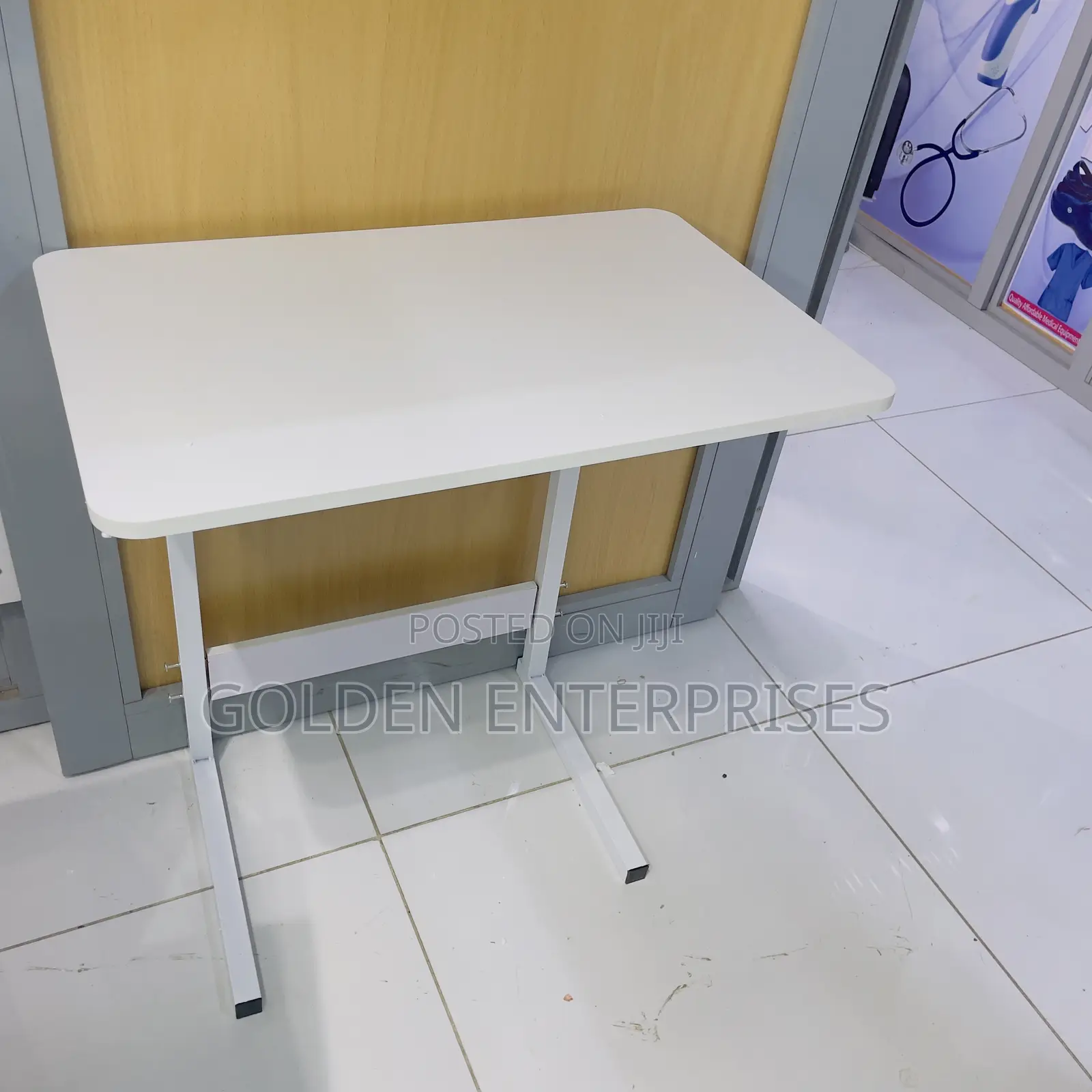 Multipurpose White Home/Office Laptop Table With Wheels