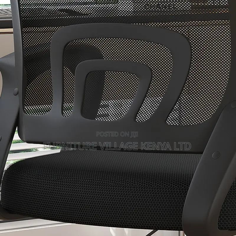 Office Chairs; Mid-Back Clerical Home Office Seat in Black