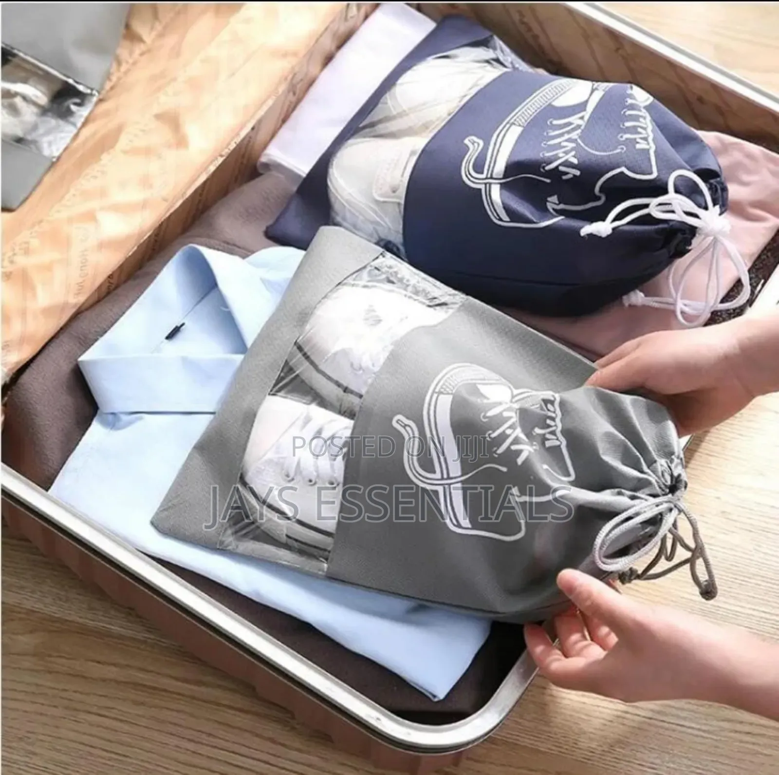 2pc Portable Shoe Storage Bags