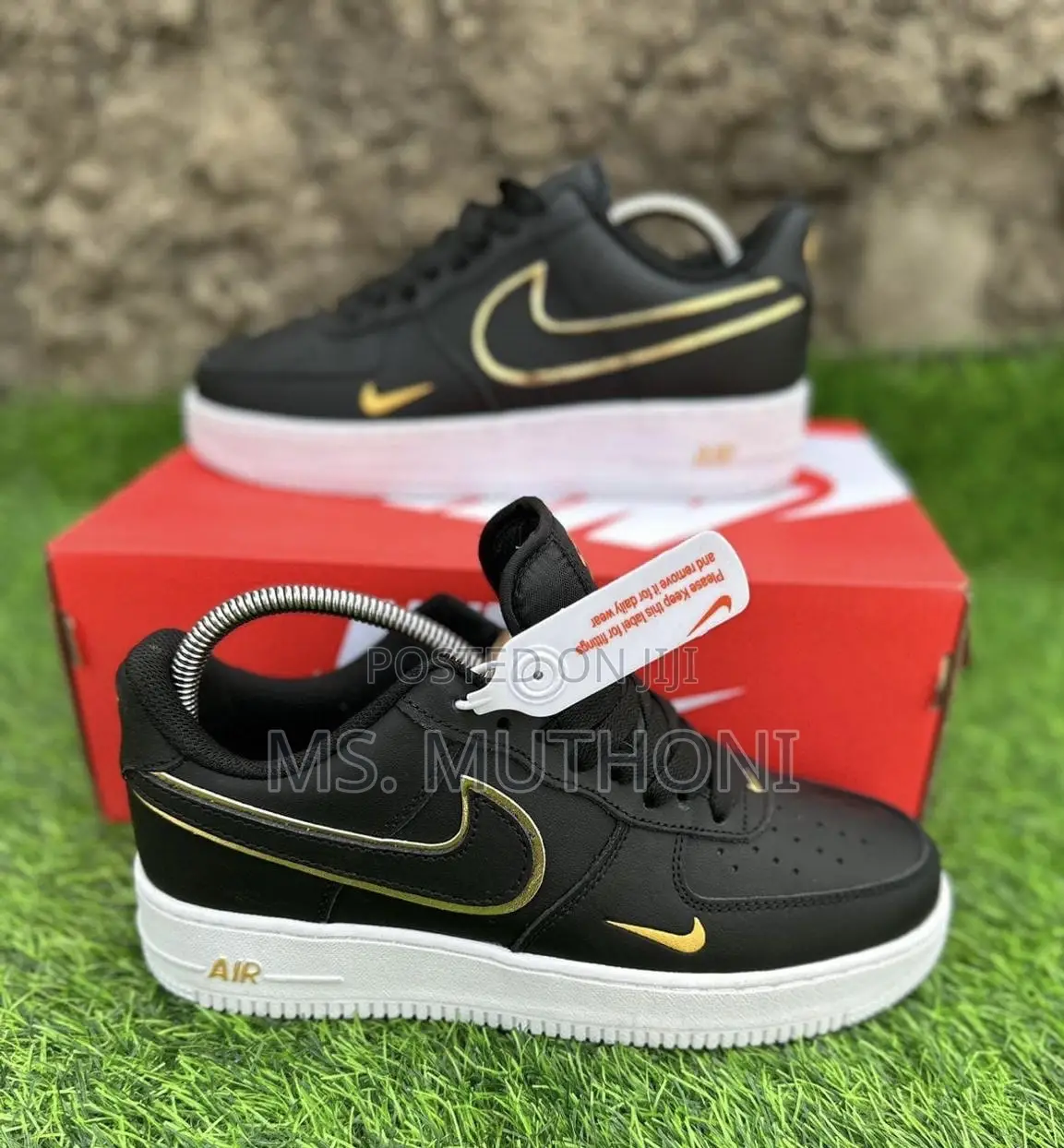 Nike Air-Force 1 “Black/White // Black Gold Sizes:39-44 *