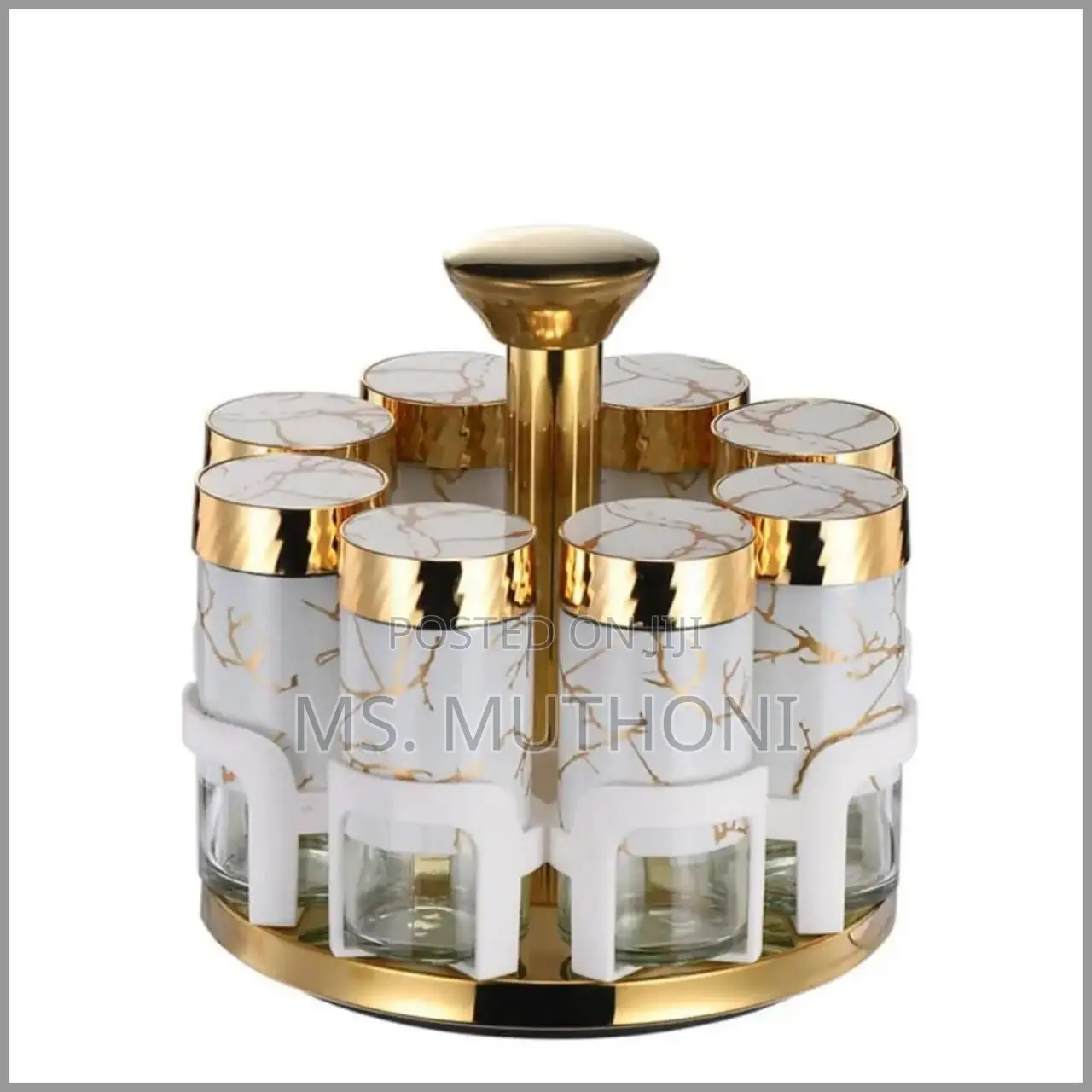 Marble Spice/ Condiment Rotating Rack