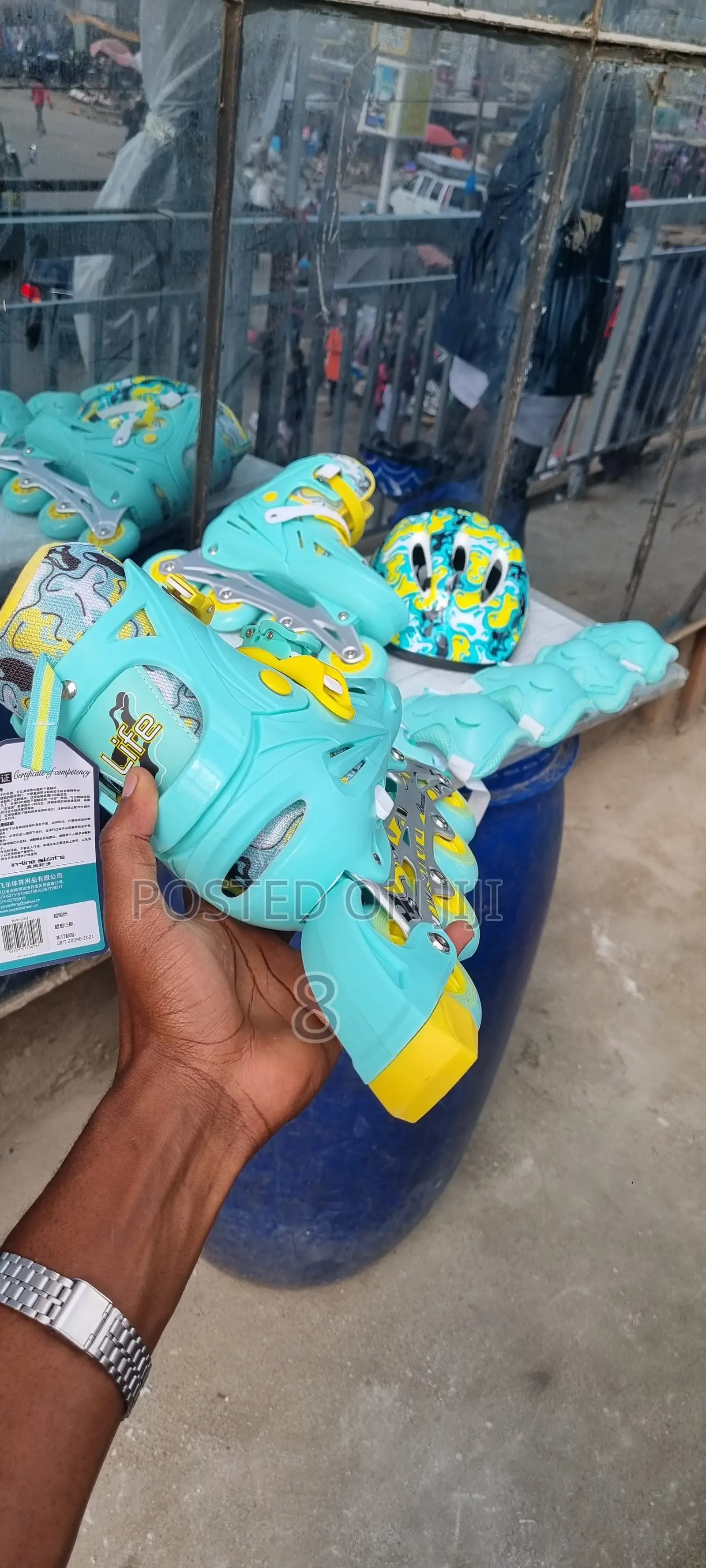 Kids’ Inline Skates Full Set – Helmet and Pads Included
