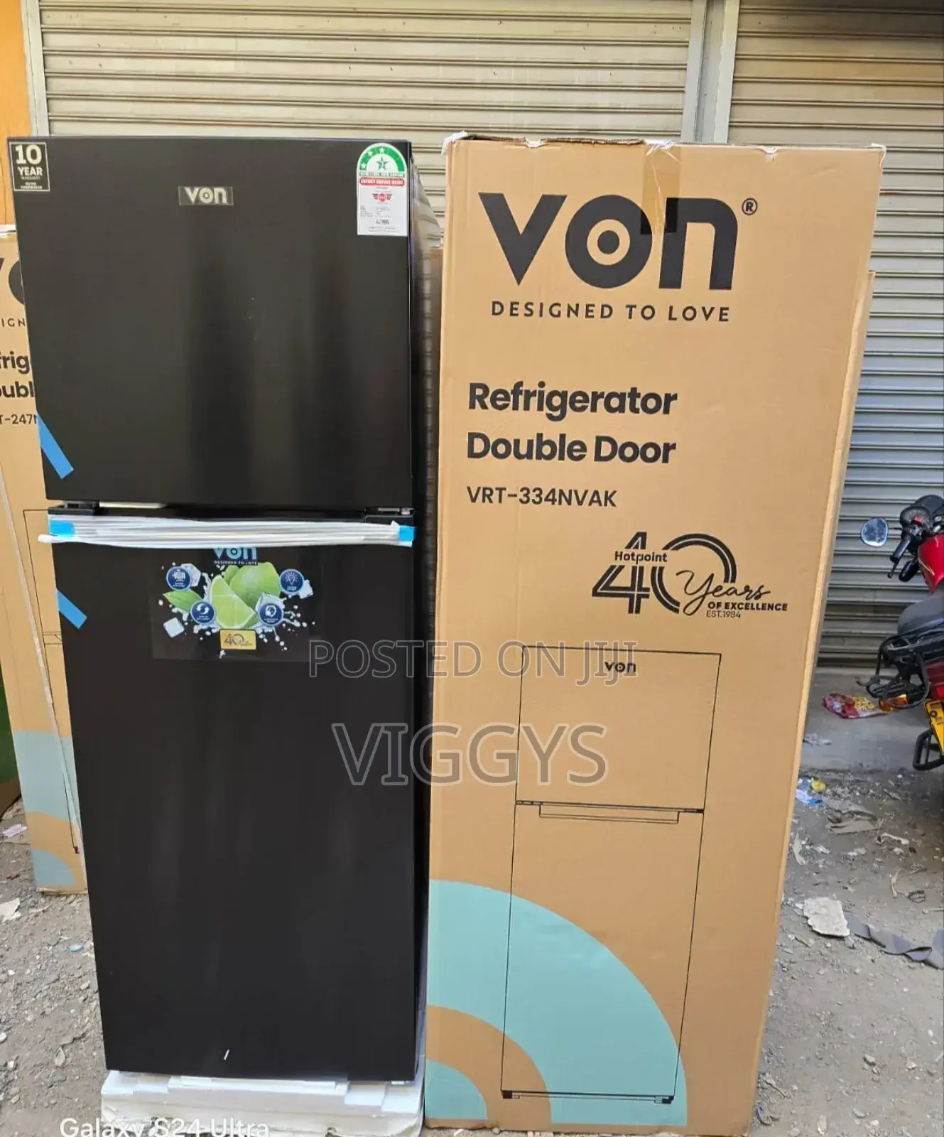 Von 334 Litres No Frost Double Door Refrigerator. NNN