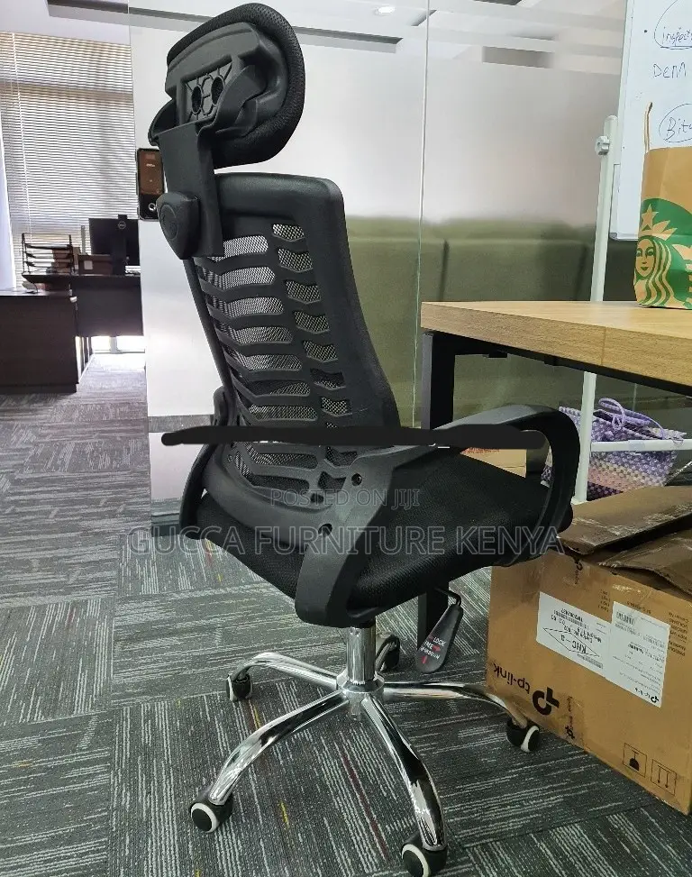 Office Chairs: High Headrest Mesh Swivel Ergonomic Seat