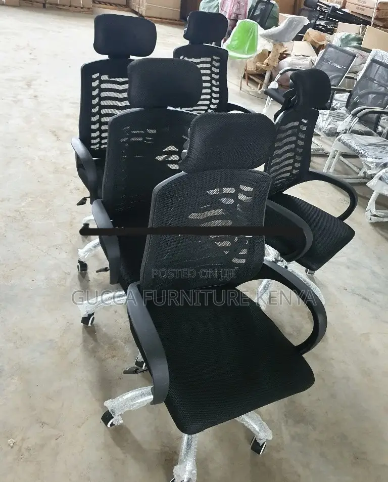 Office Chairs: High Headrest Mesh Swivel Ergonomic Seat