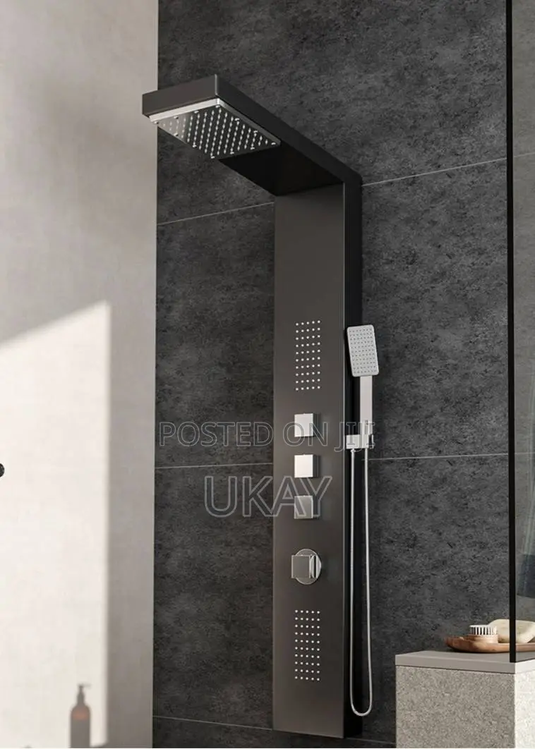 Bathroom Exposed Rainfall Shower Panel Tower