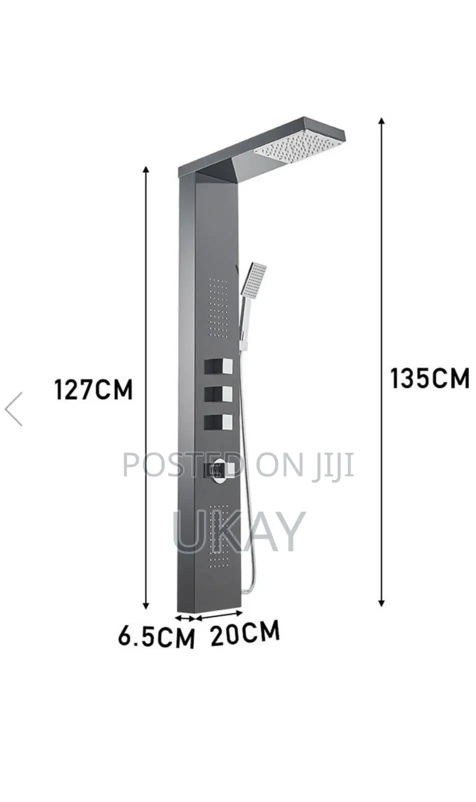 Bathroom Exposed Rainfall Shower Panel Tower