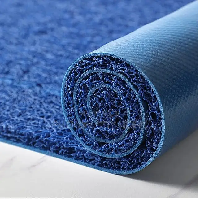 Grey and Blue PVC Commercial Doormats