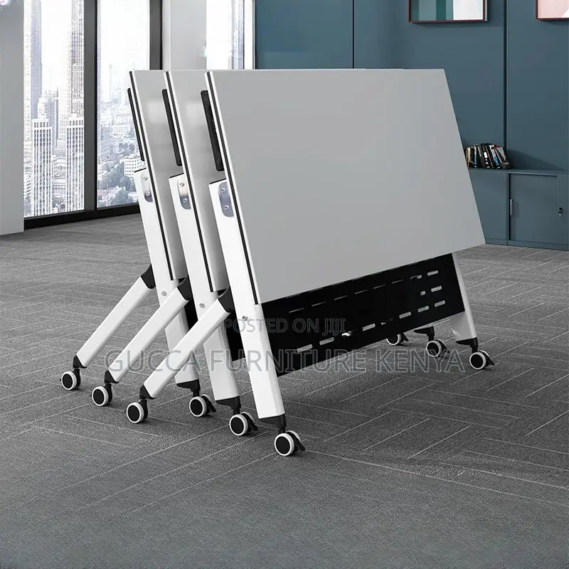 Office Tables: Modern Foldable Rectangle Collaboration Table