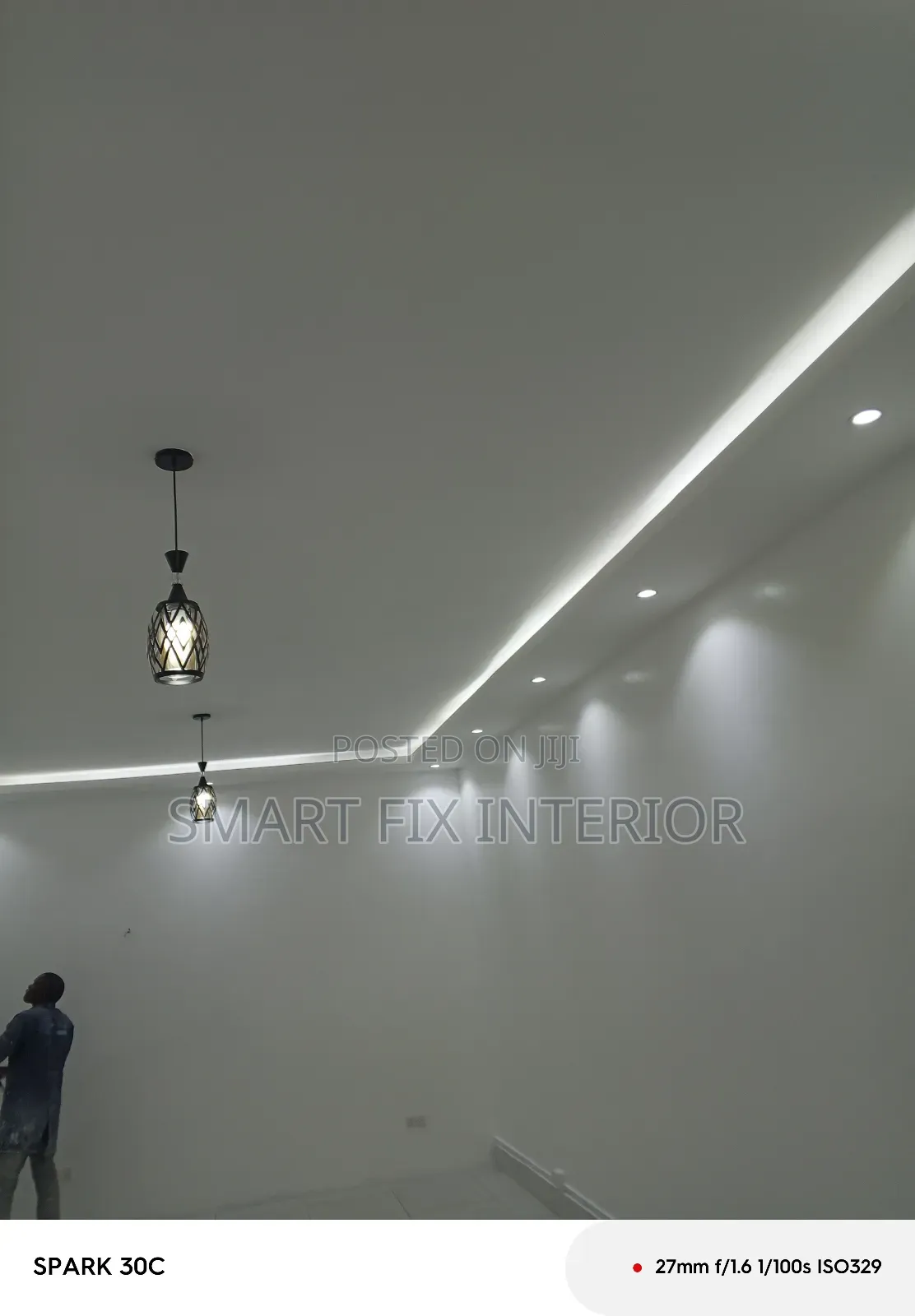 Gypsum Ceilings/Office Partitioning/Snake And Down Light