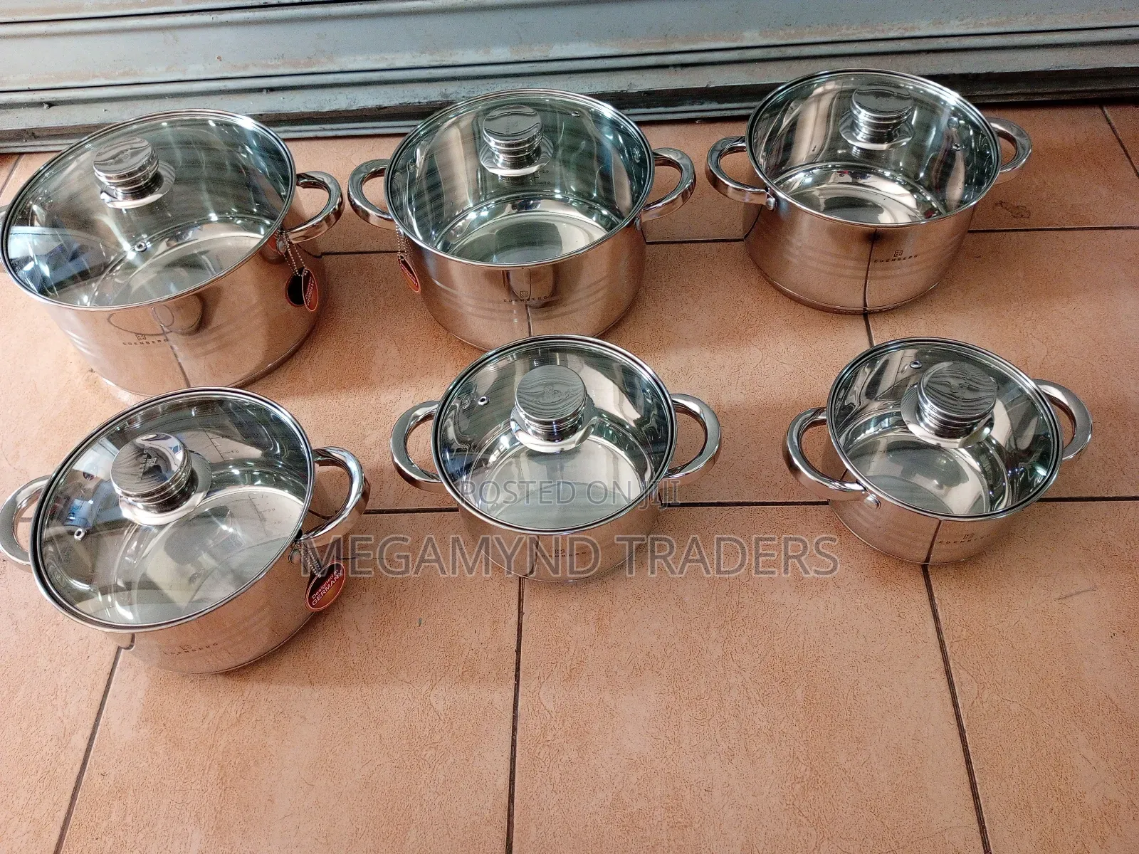 Edenberg Stainless Steel Sufuria/ 12pc Induction Sufuria