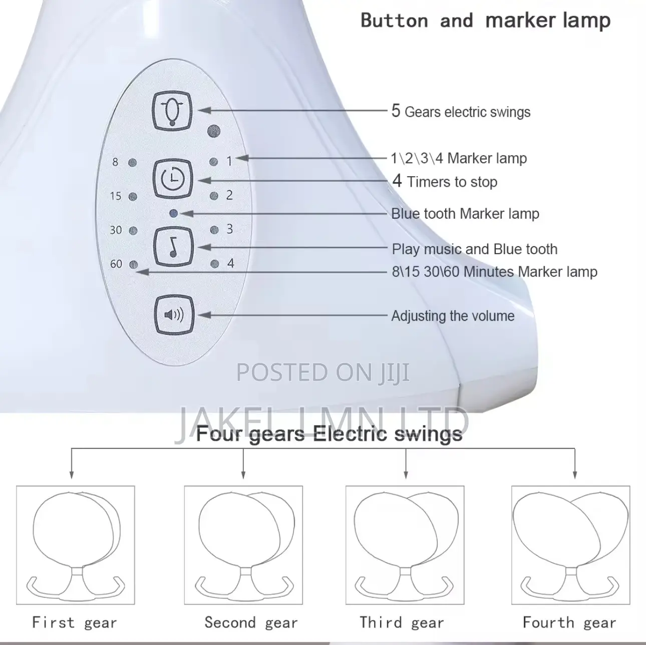 Electric Bluetooth Blue Baby Swing, With a Remote