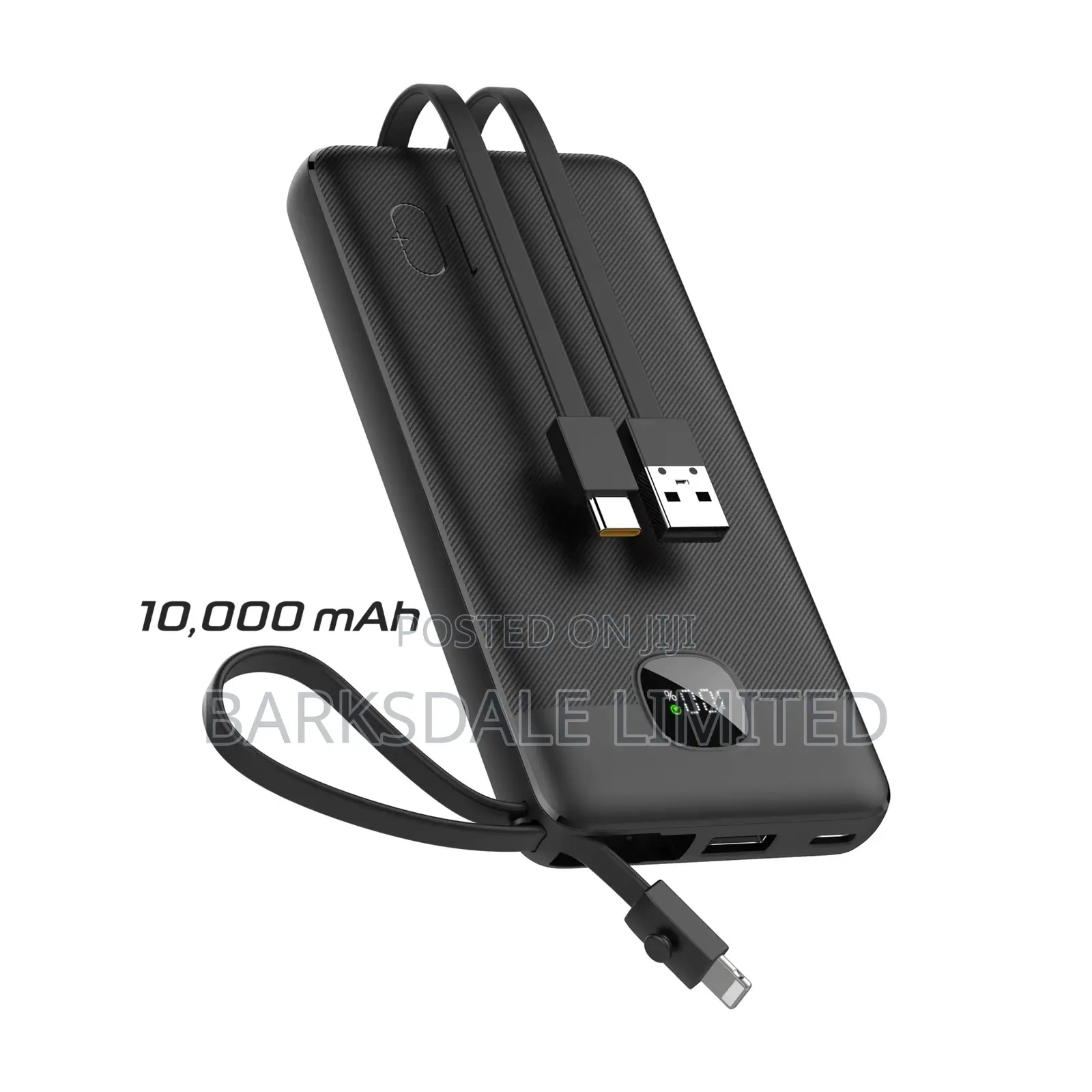 20000 Mah 10000 Powerbank Black Led Display Type C Lightning