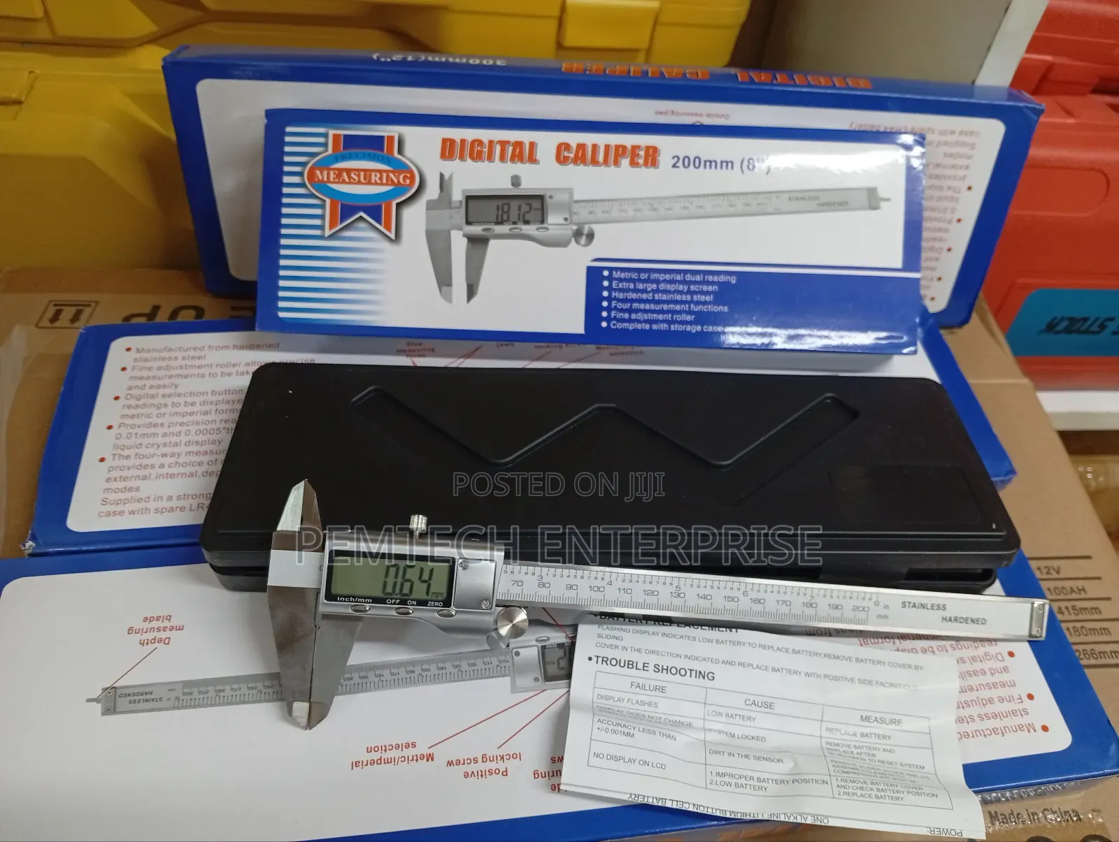 8" Digital Stainless Steel Vernier Caliper
