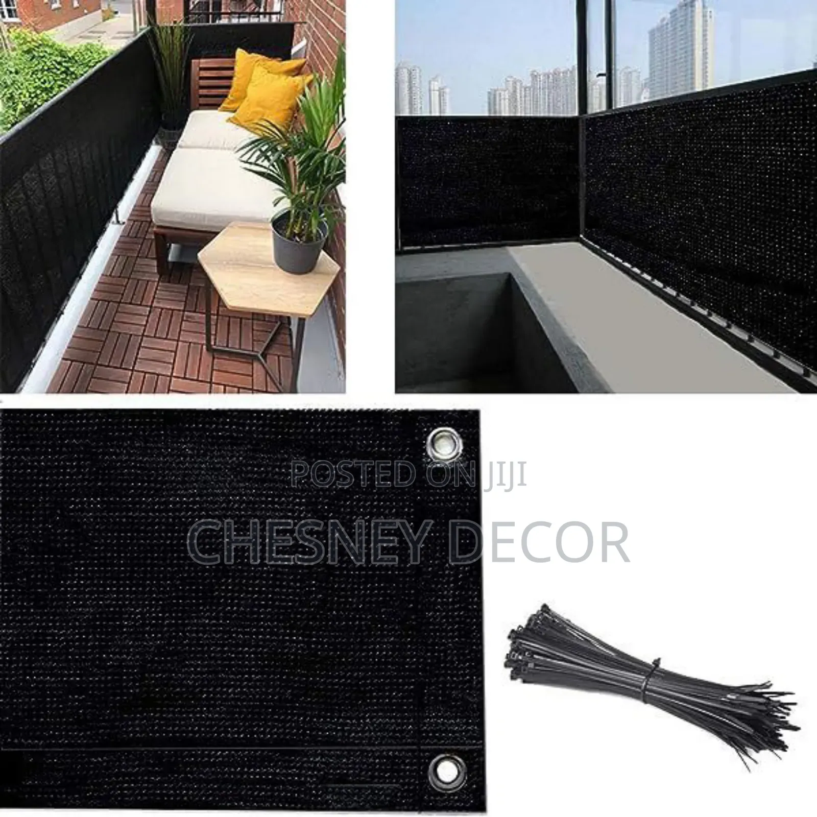 Black Privacyshield With Cableties