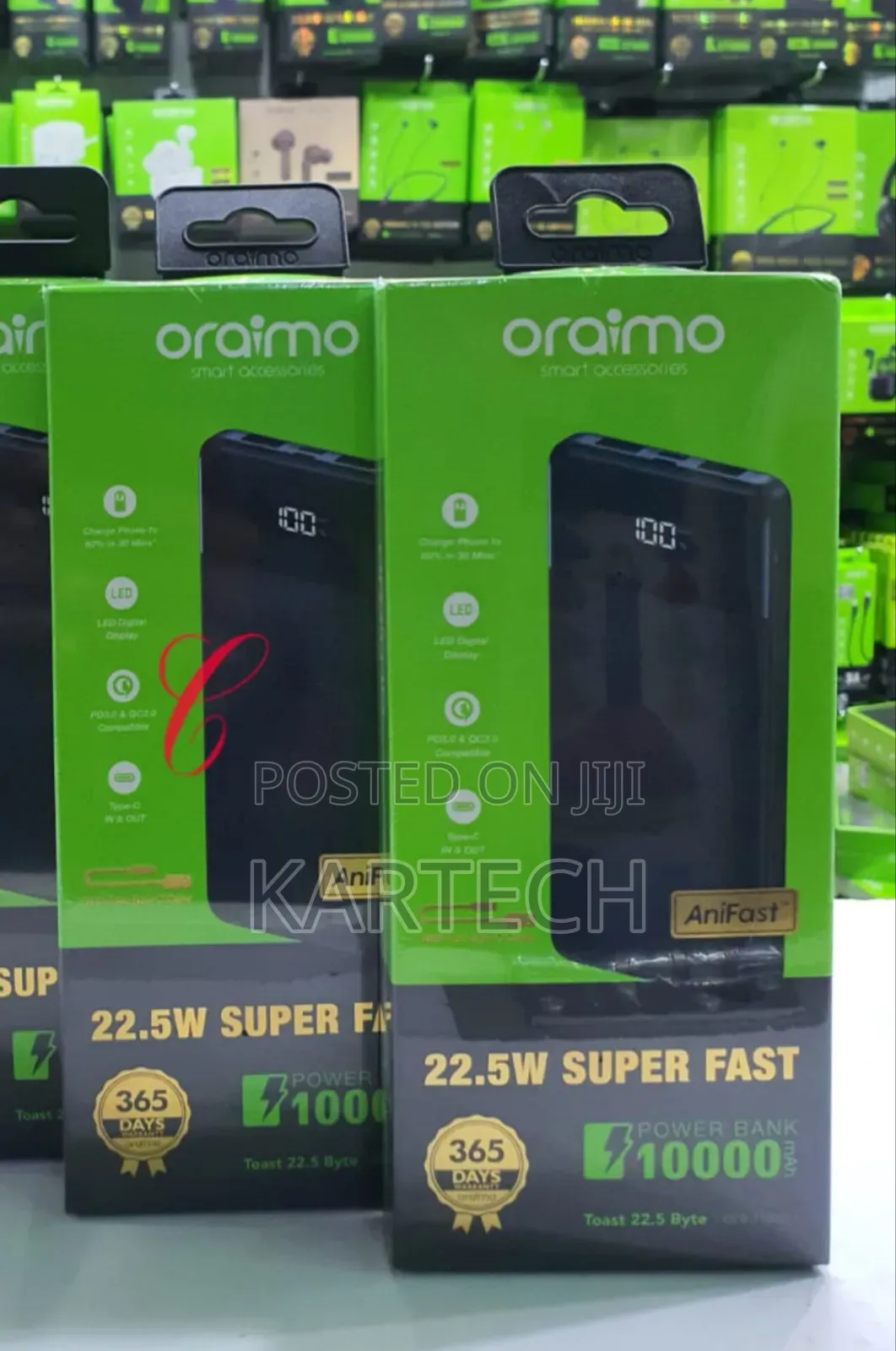 Oraimo Toast 22.5 Byte Opb-7100q 10,000mah 22.5w Power Bank