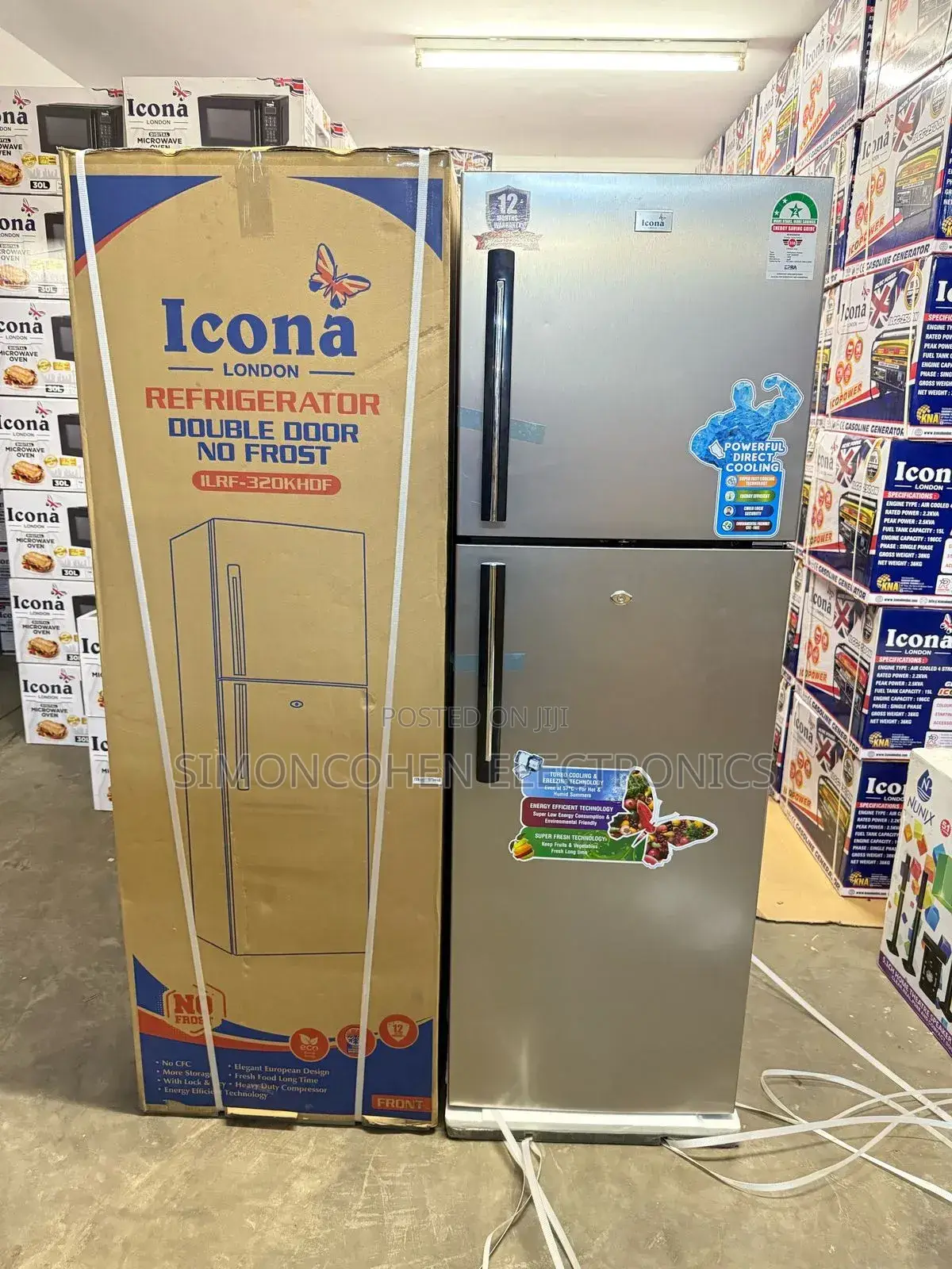 Icona 275litres Nofrost Double Door Refrigerator With Handle