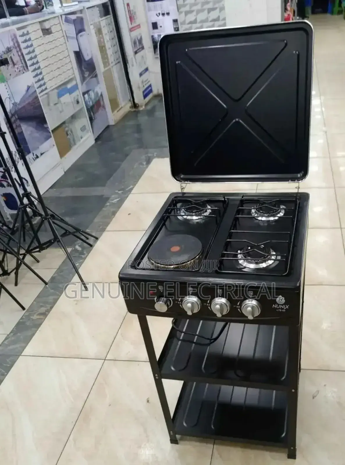 Standing Cooker With Shelves Nunix Full Gas Cooker.