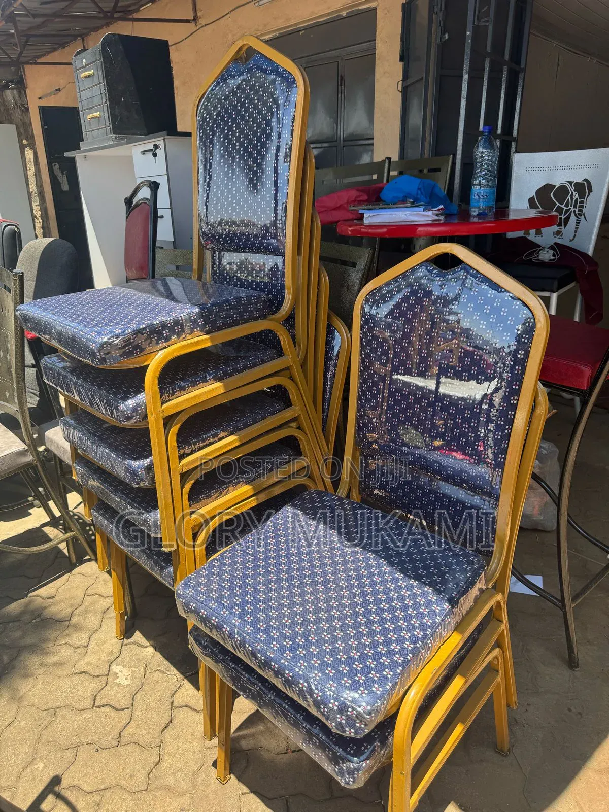 Blue Gold Conference Hall Chairs