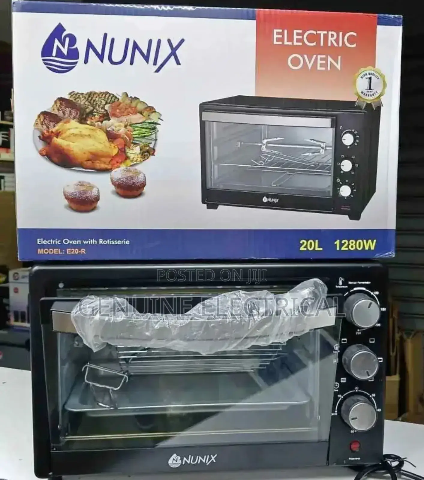 Nunix Electric Oven With Rotisserie, Electric 20 Litres