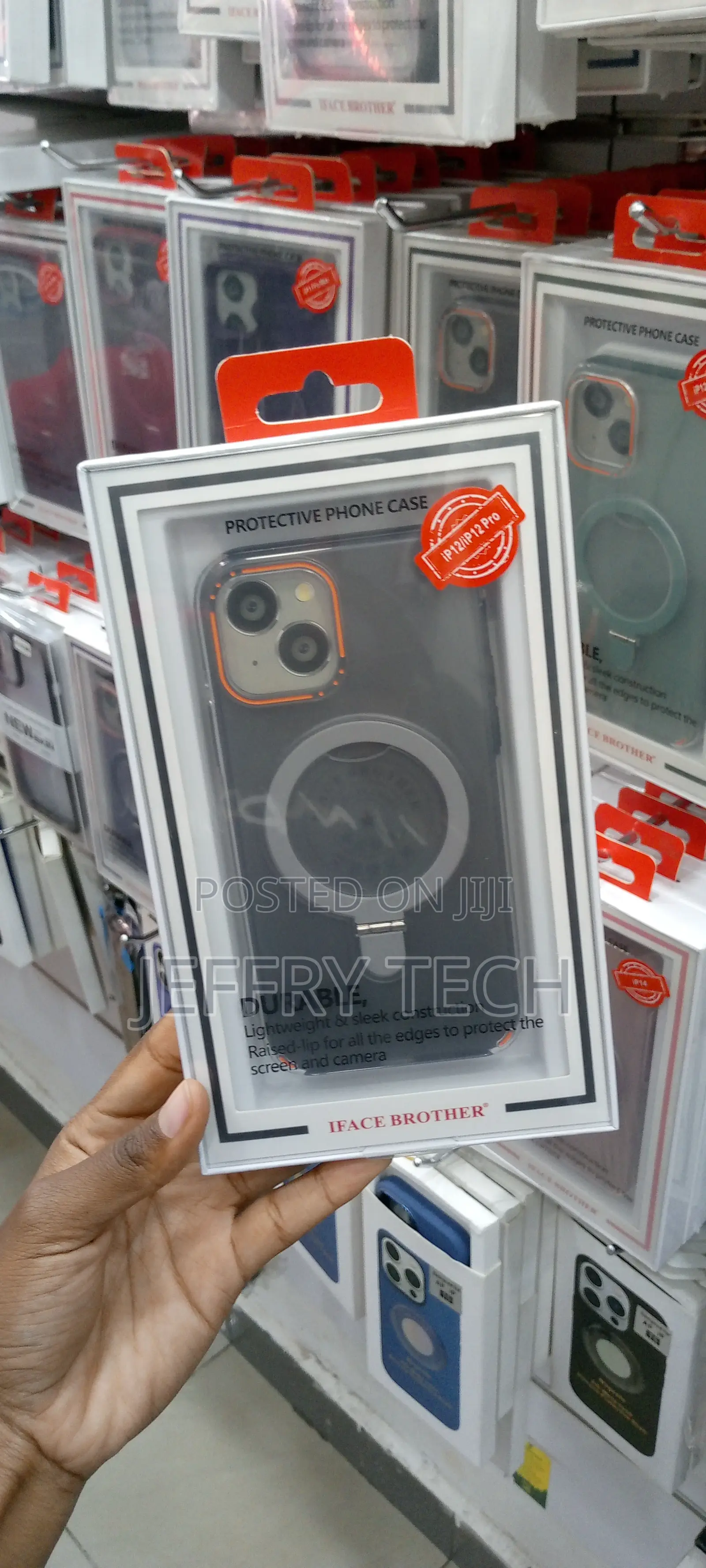 Invisible Ring Kickstand Magnetic Clear Case for iPhone 12