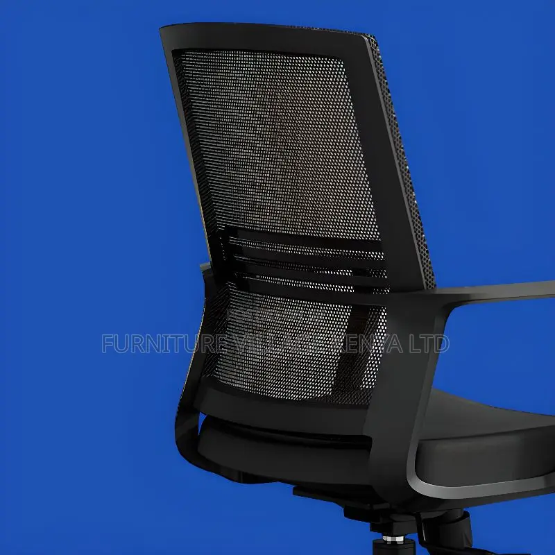Simple Ergonomic Ink Textile Study Chair With Armrest