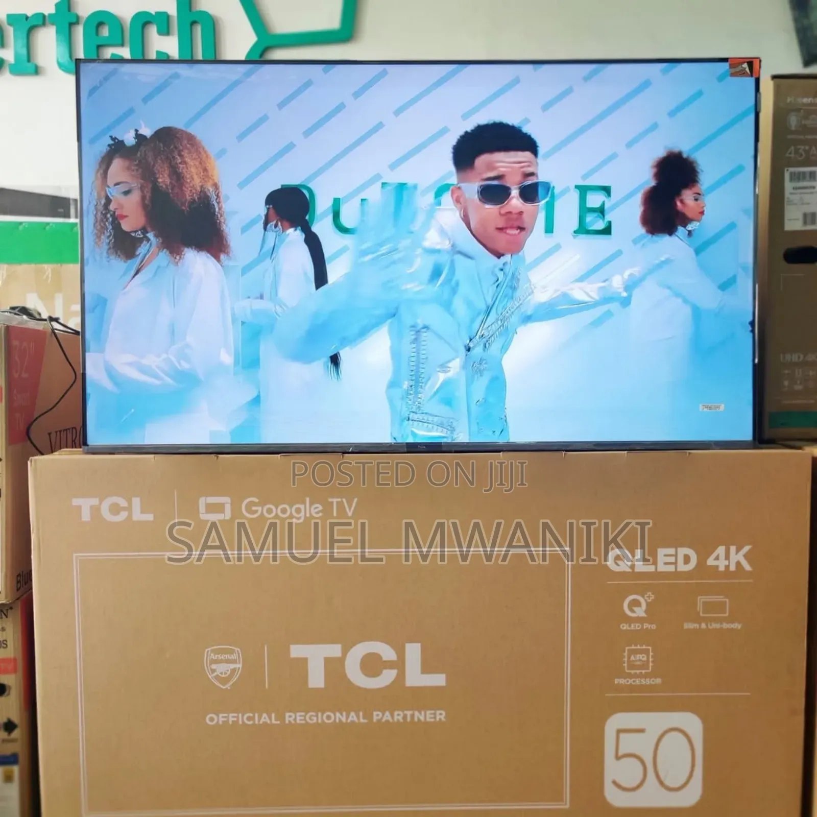 TCL 50′′ Qled Pro Uhd Google Tv Hdr10+ Frameless Screen