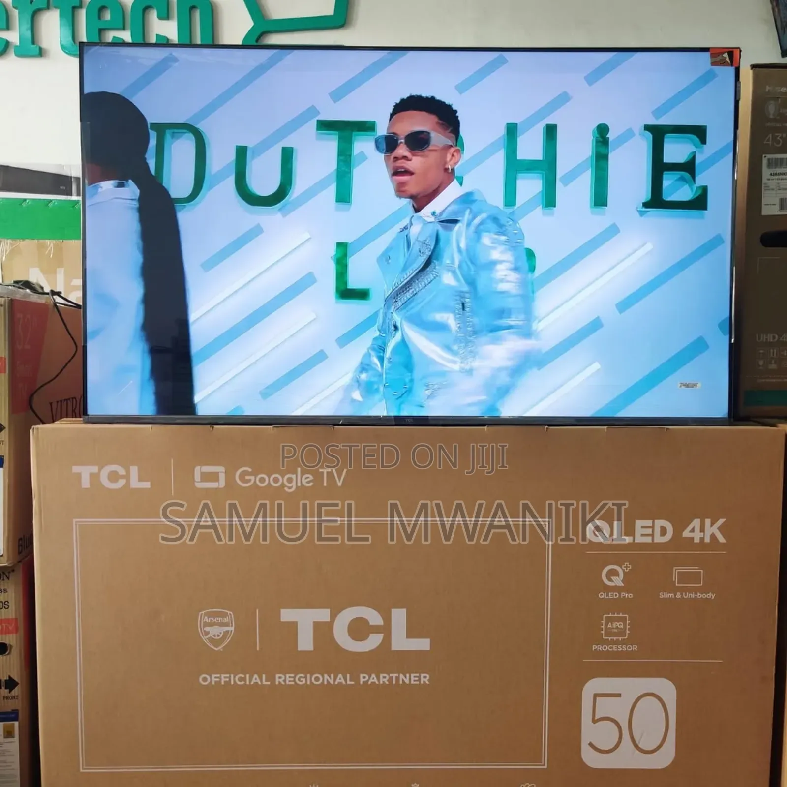 TCL 50′′ Qled Pro Uhd Google Tv Hdr10+ Frameless Screen