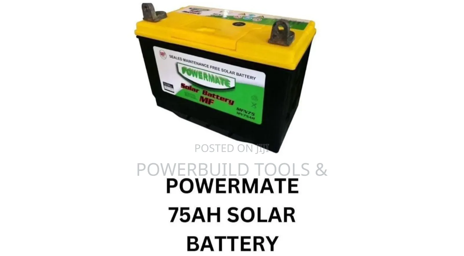 12V 75AH Powermate Rechargeable Solar Battery