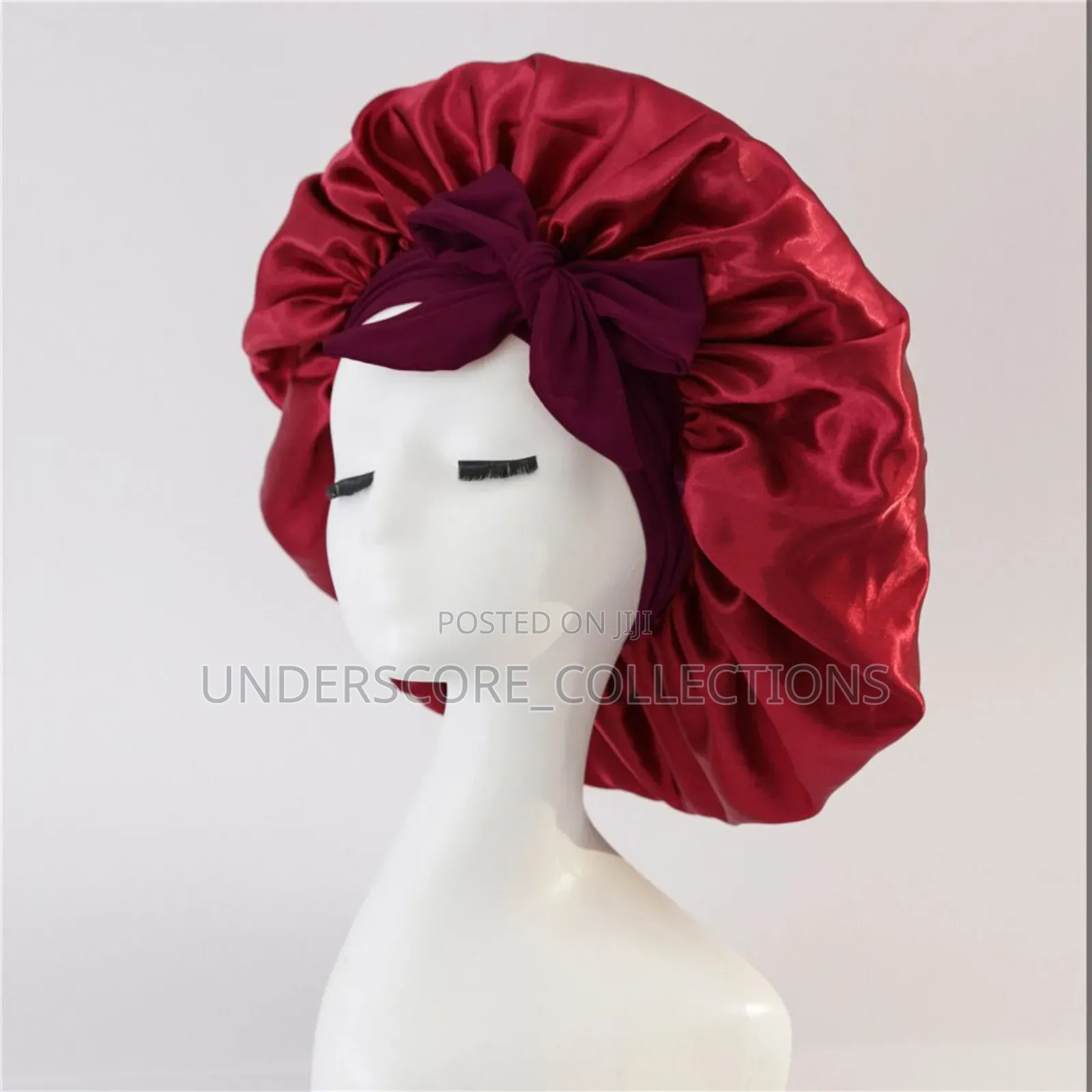 Ladies Maroon Bonnet With Bow