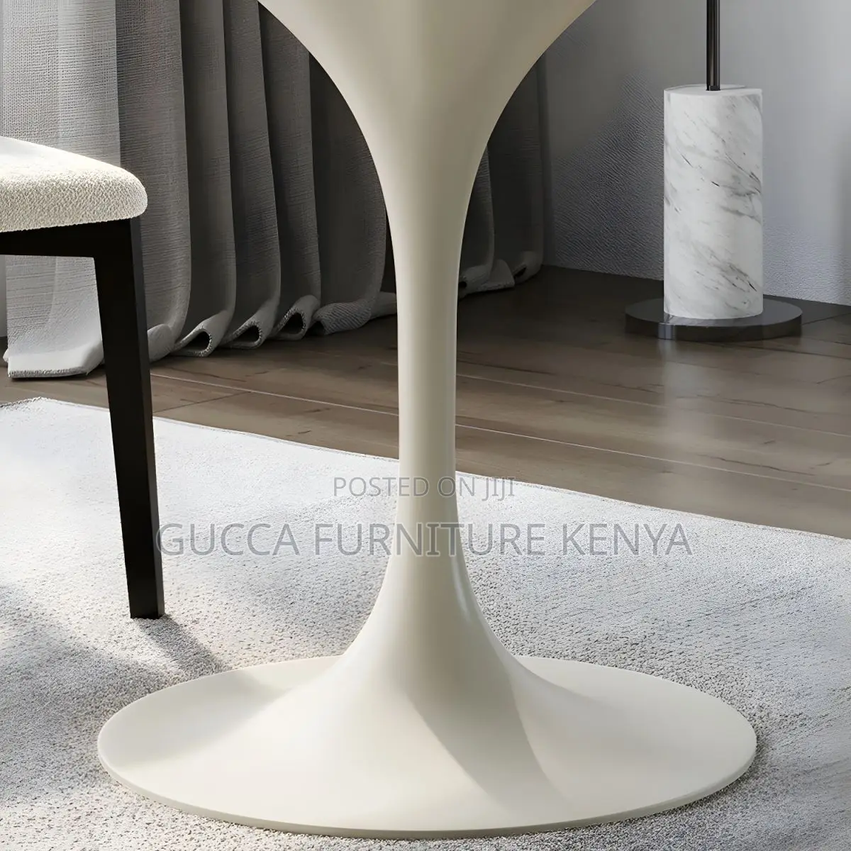 Dining Tables:Marble White Circular Tulip Dining Home Table